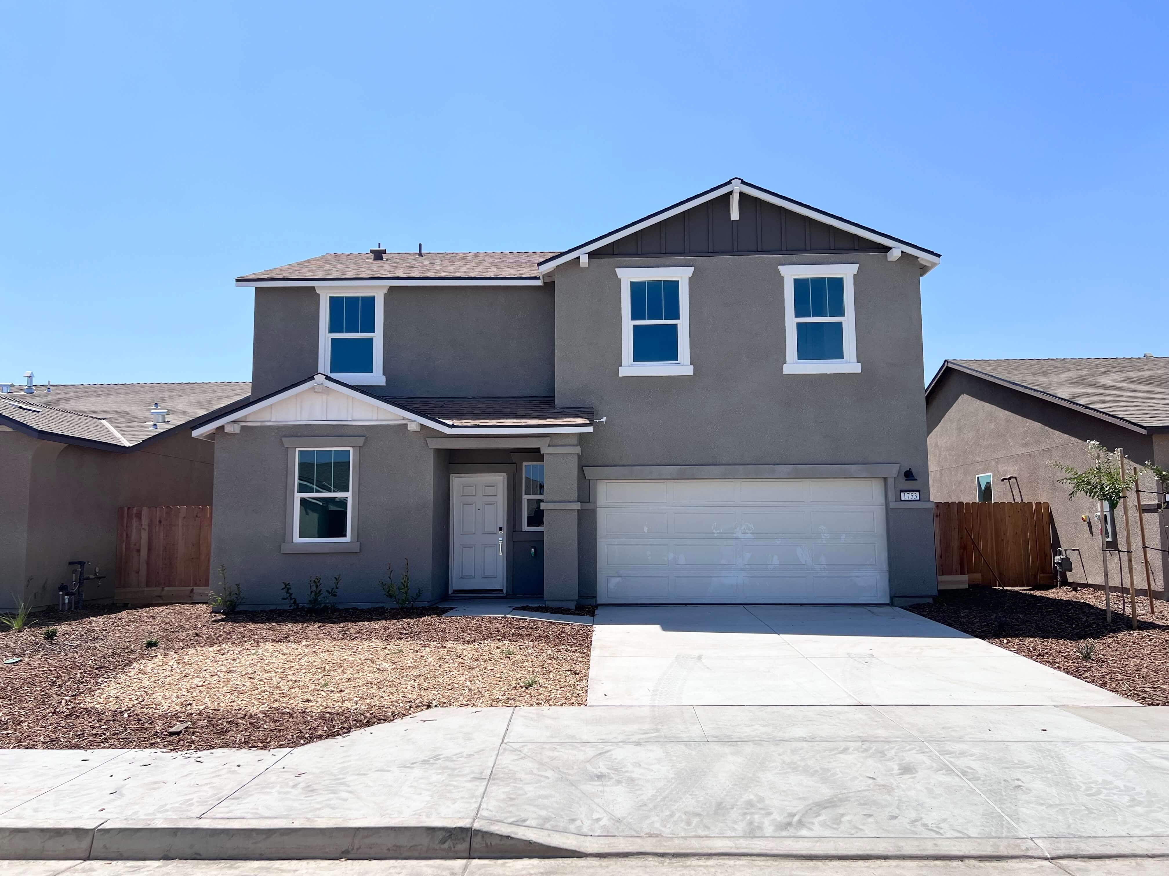 A house with a garage.