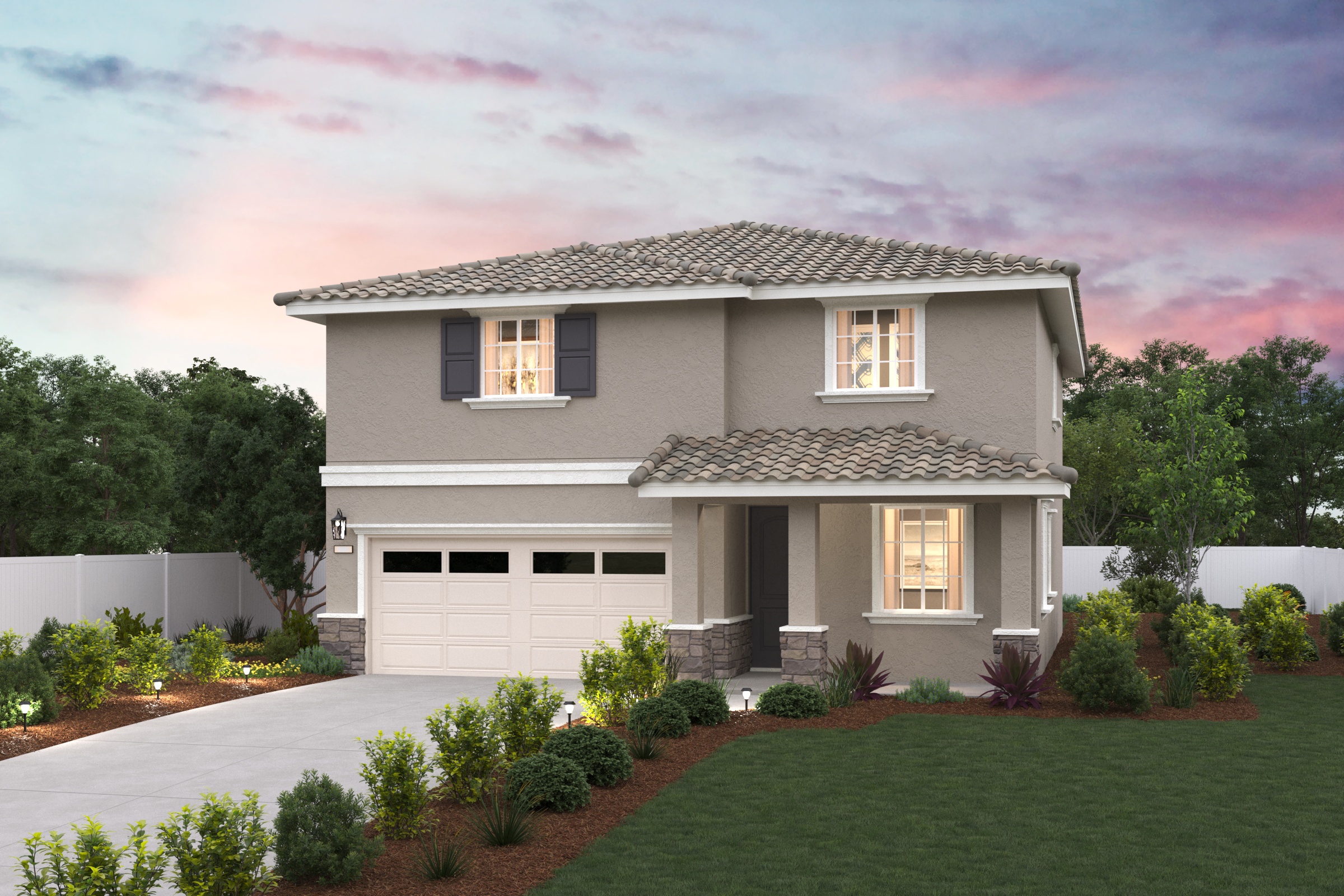 A house with a driveway and a driveway.