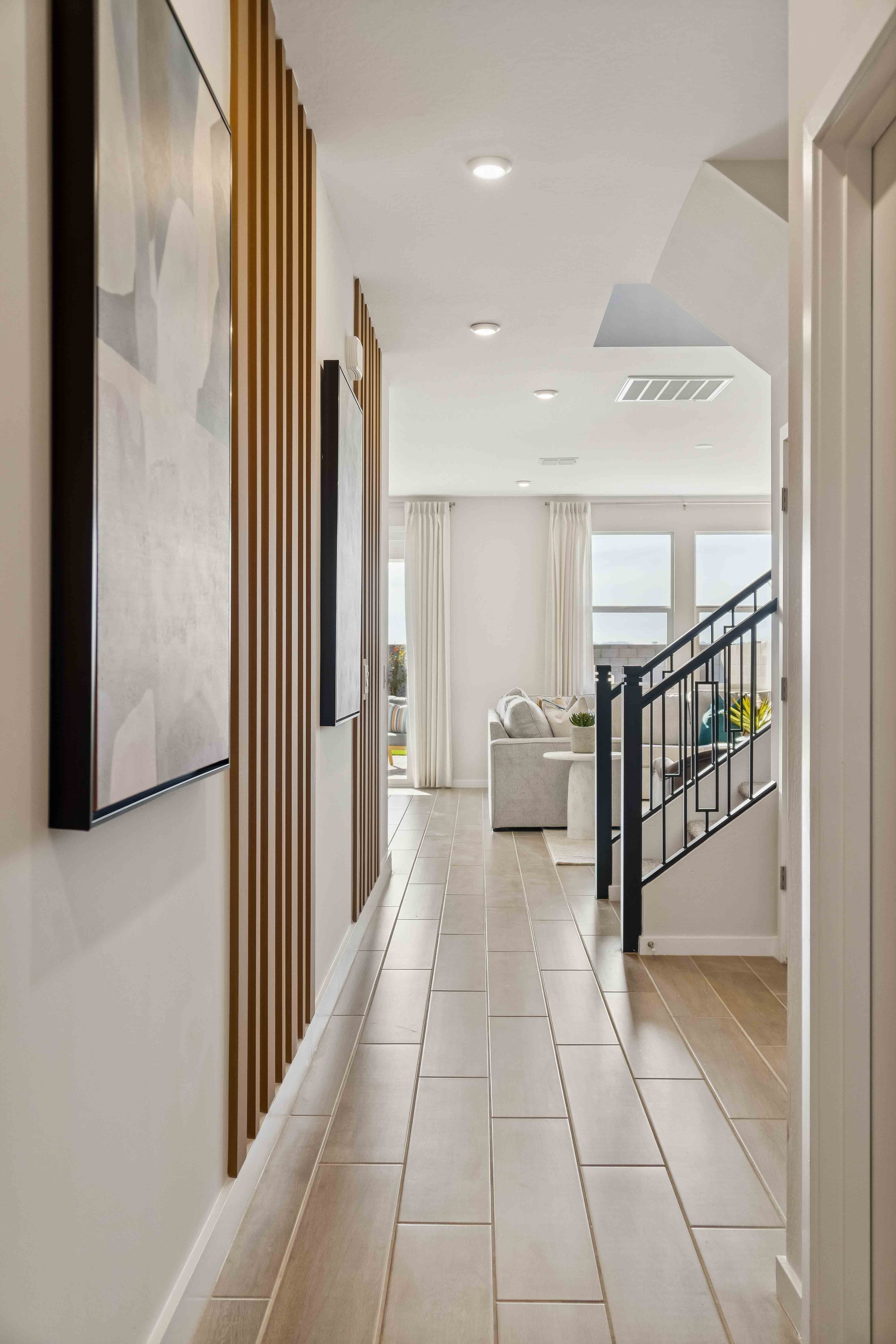 Photo of interior entryway Oriole floor plan model home in The Vistas Collection at Skyline Village in San Tan Valley, Arizona by Century Communities New Construction Homes for Sale in Phoenix