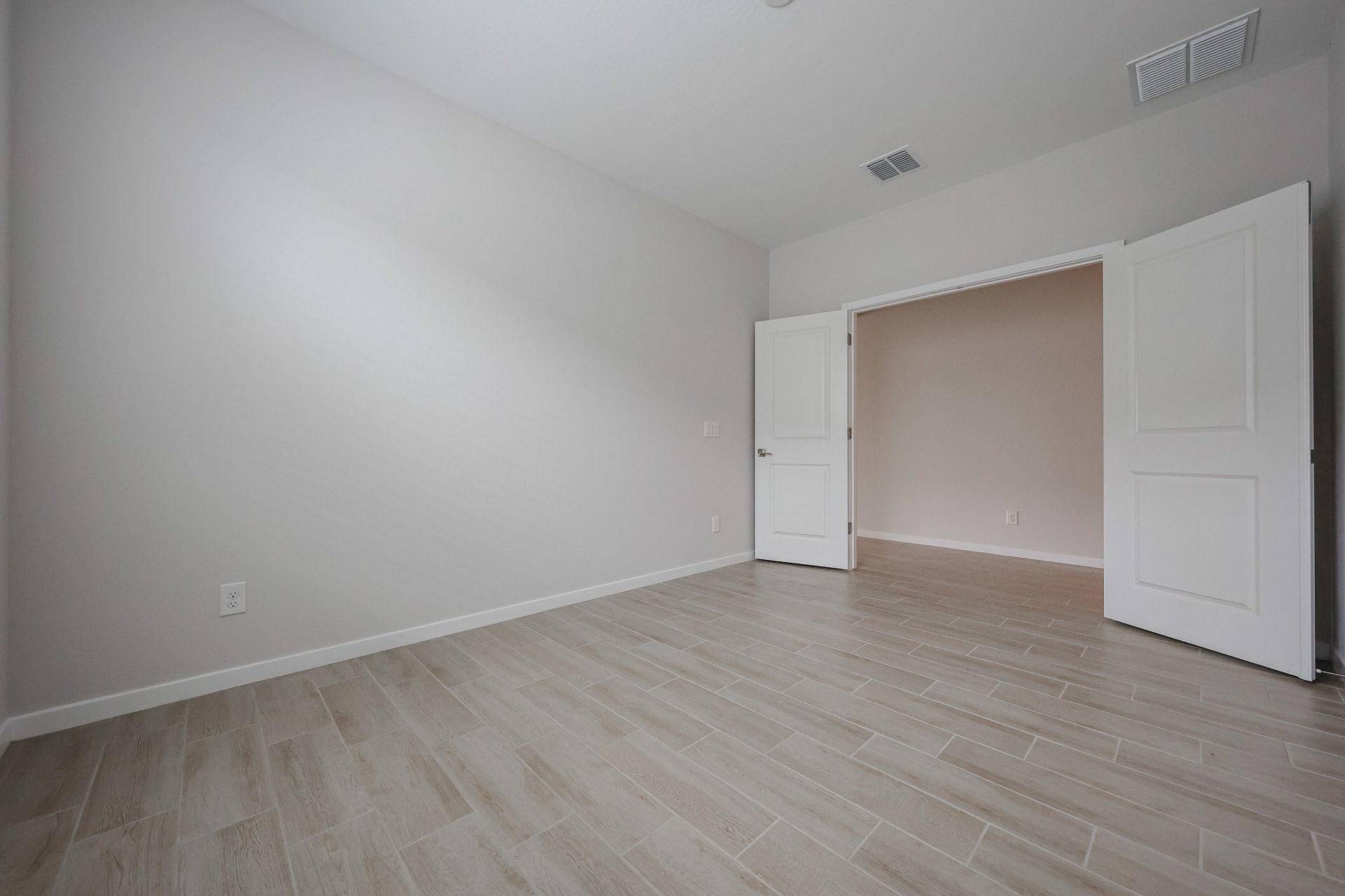 A room with white walls.