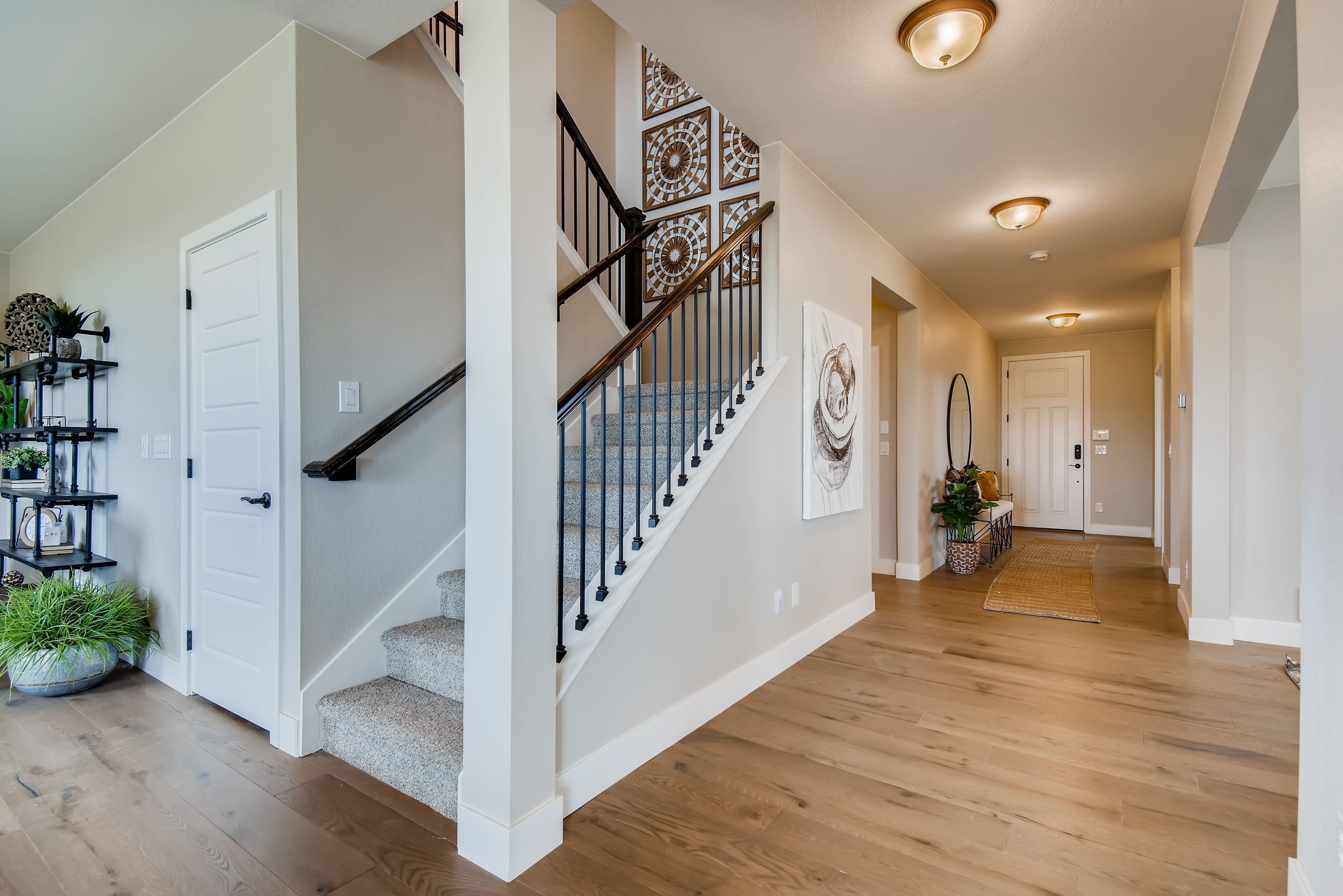 A staircase in a house.