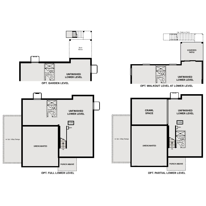 Diagram, engineering drawing. Basement Options