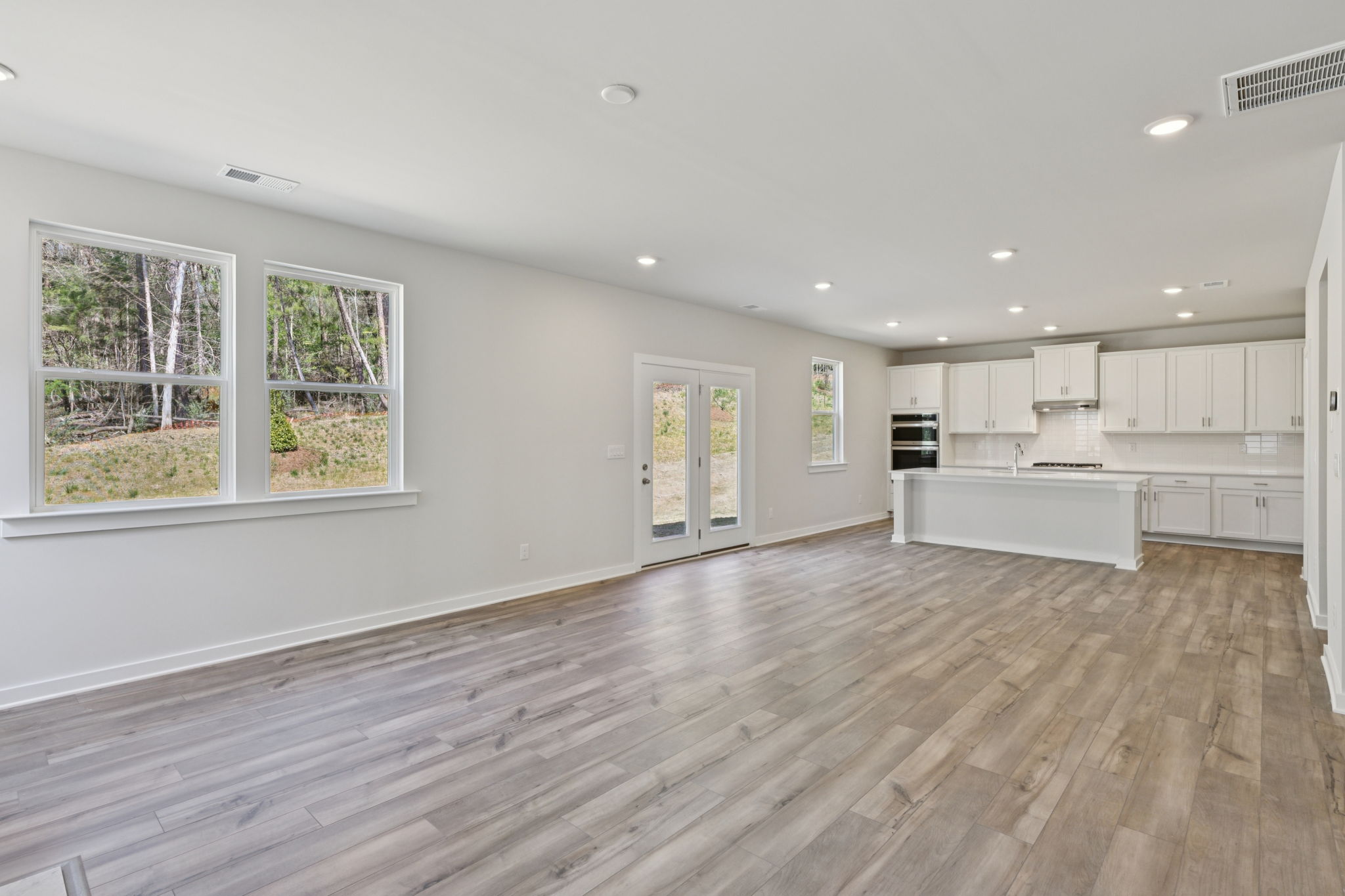 A large empty kitchen.
