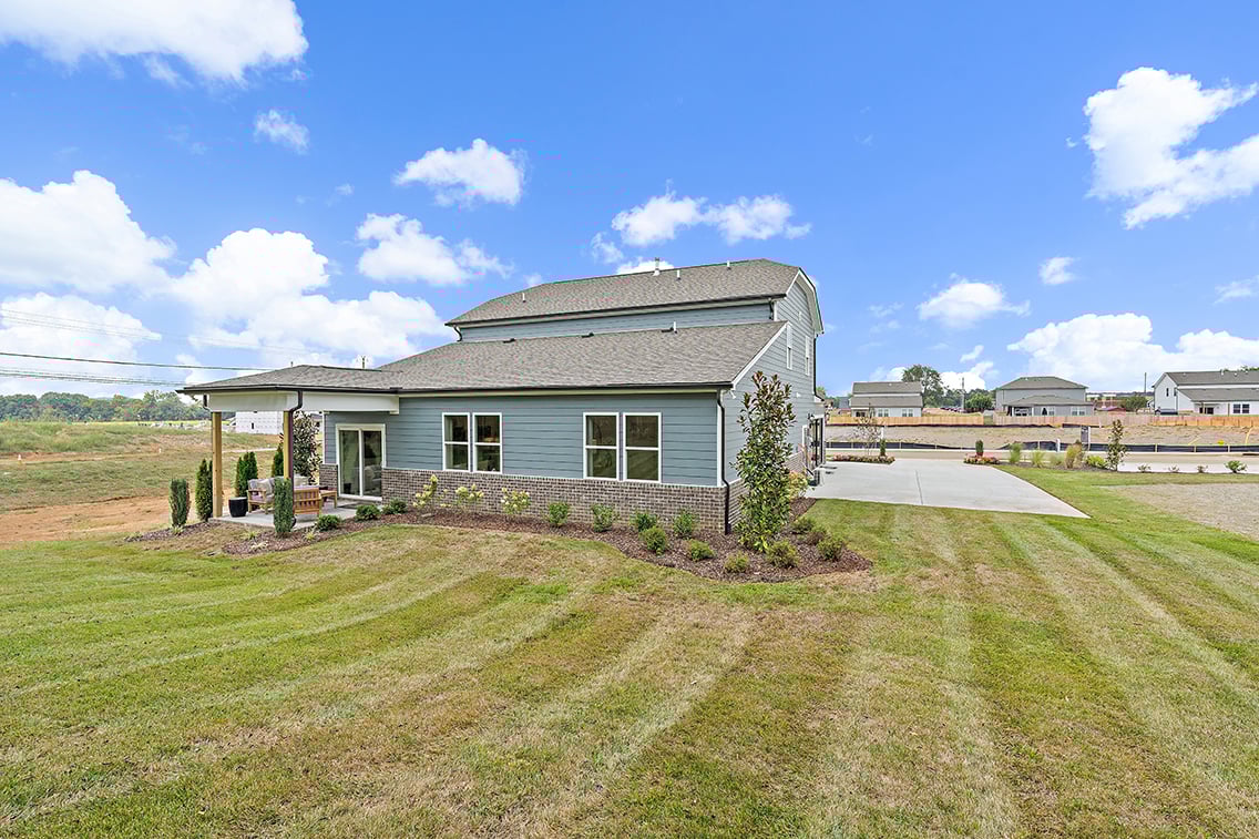 A house with a large yard.