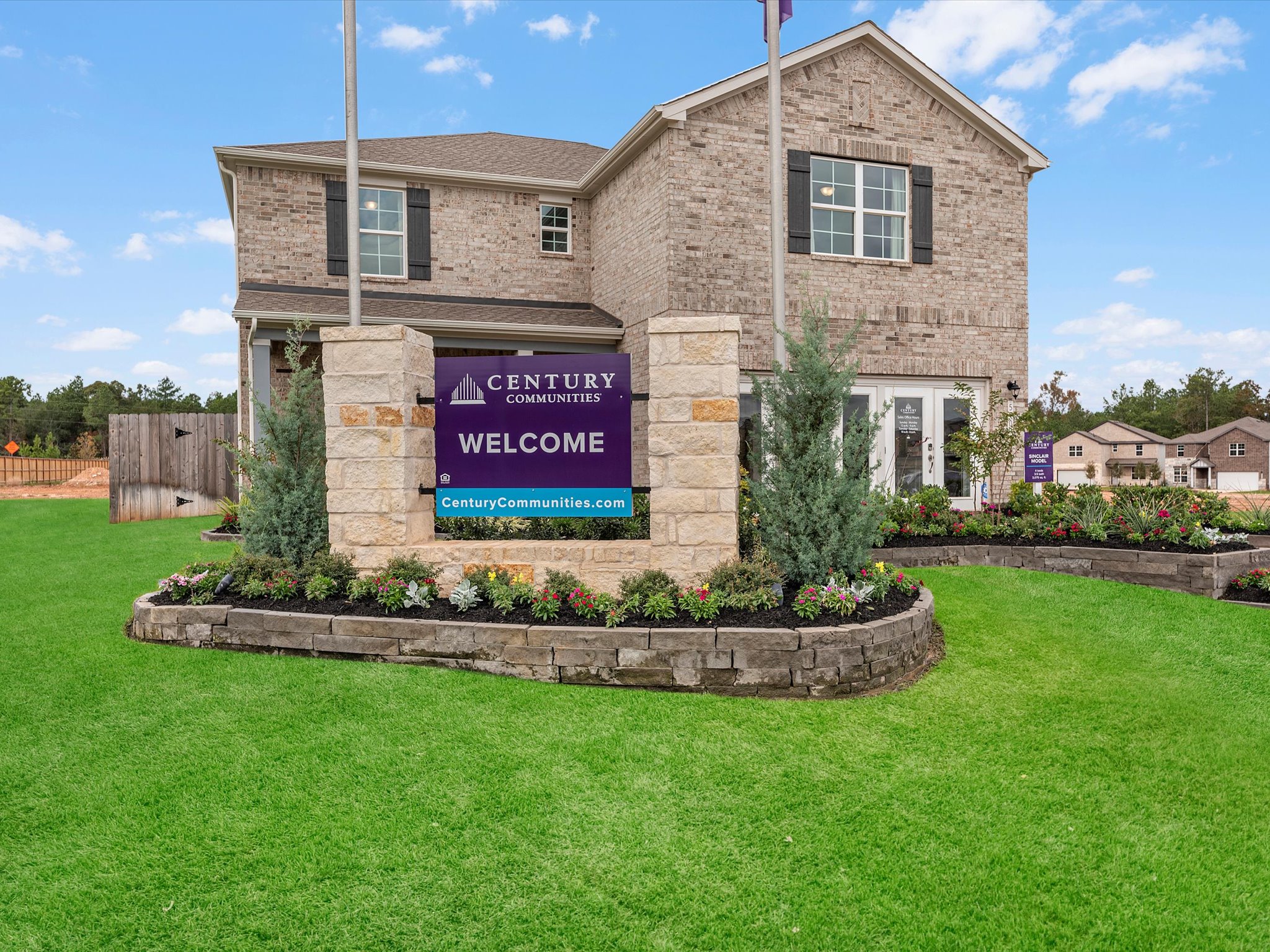 A sign in front of a building.