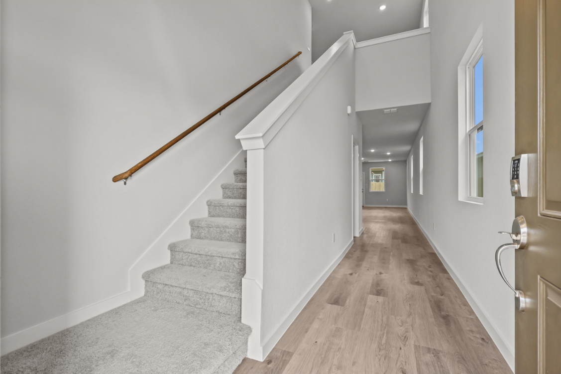 A staircase in a house.