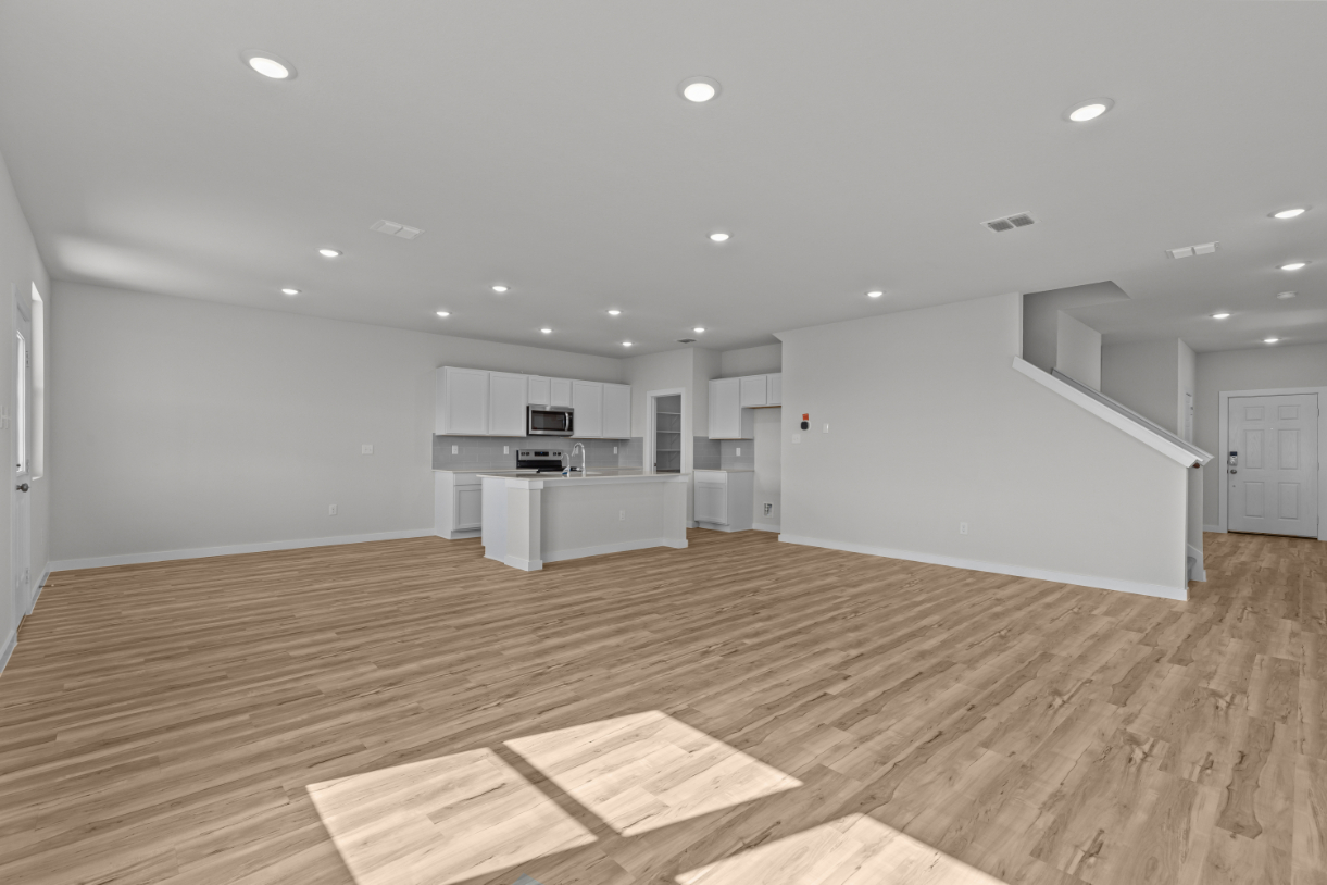 A large empty kitchen.