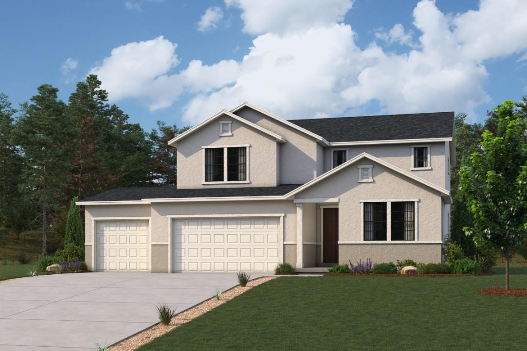 A house with a driveway.