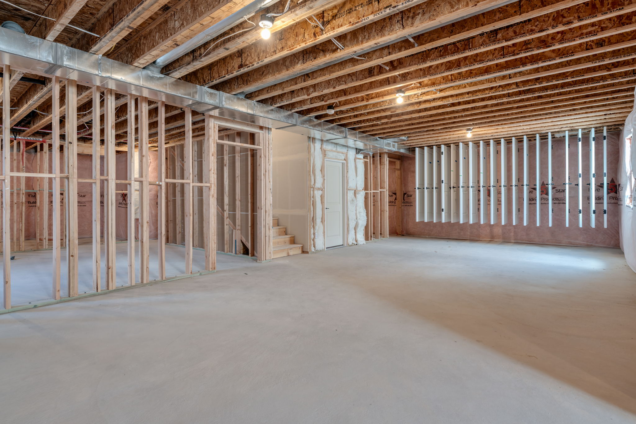 A room with wood walls.