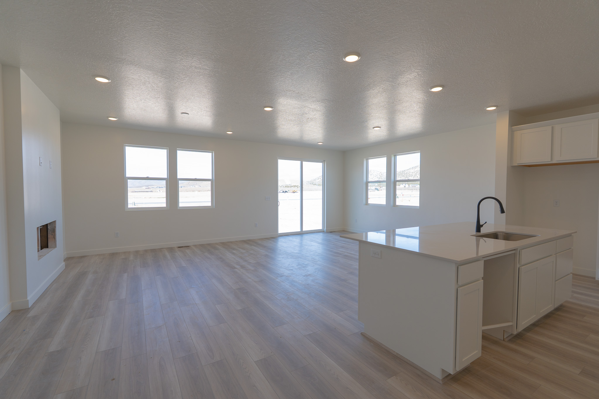 A large empty kitchen.