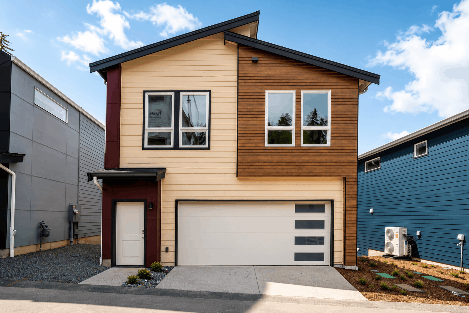 A house with garages and a garage.
