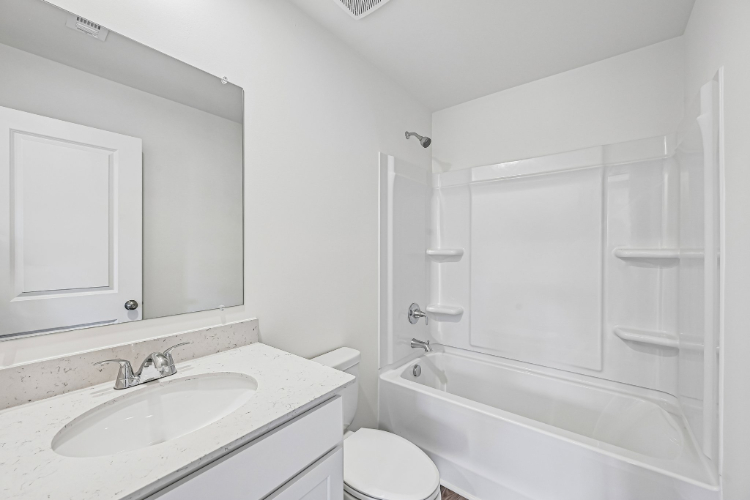 A bathroom with a sink and a toilet.