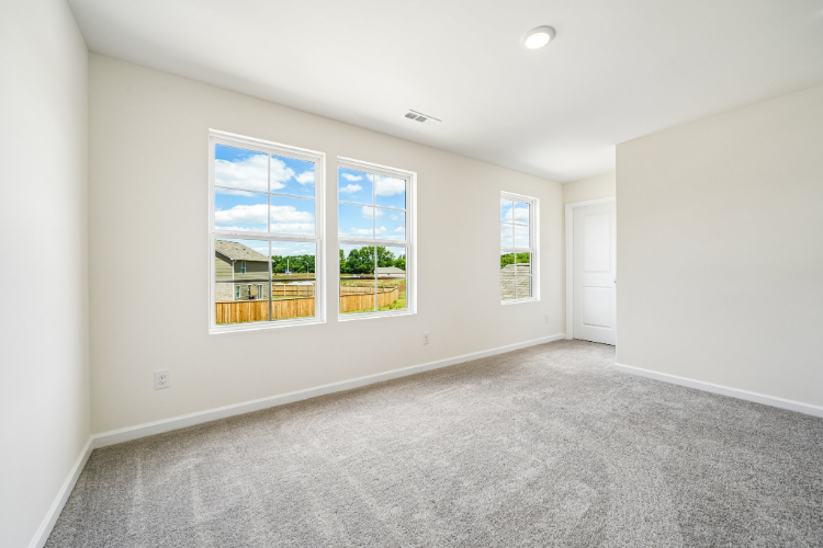 A room with windows.