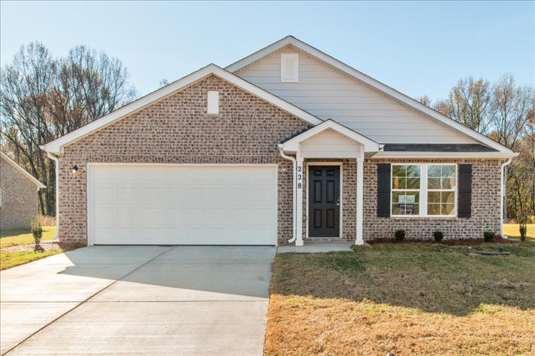 A house with a garage.