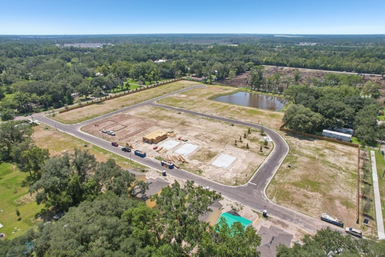 A high angle view of a road.