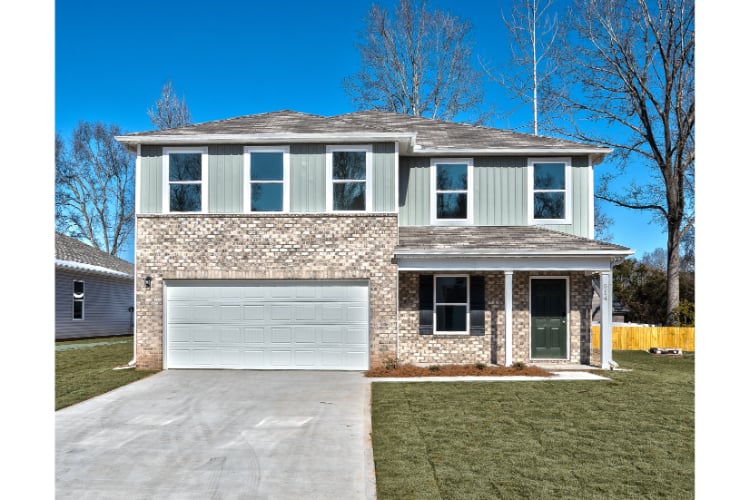 A house with a garage.